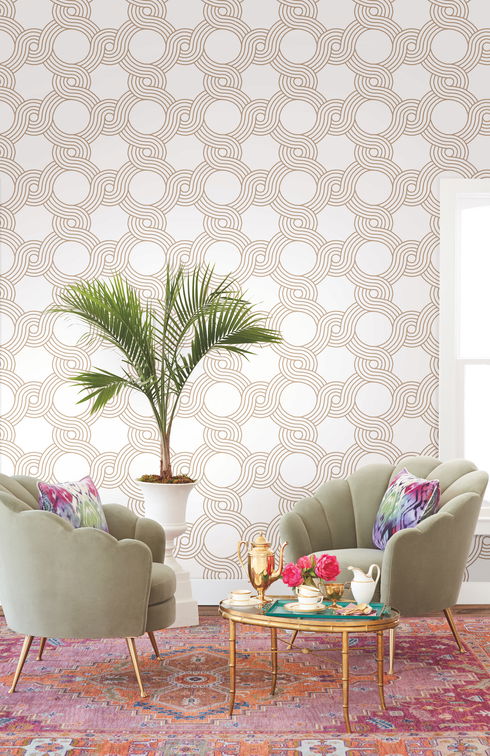 The Twist Gold Wallpaper