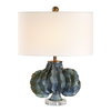 Ruffle Up Blue Green Table Lamp, by Uttermost, 18" width x 23" height x 18" depth thumbnail 1