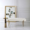 Olivier White Bench, Furniture by Uttermost, 49" width x 19" height x 20" depth thumbnail 10