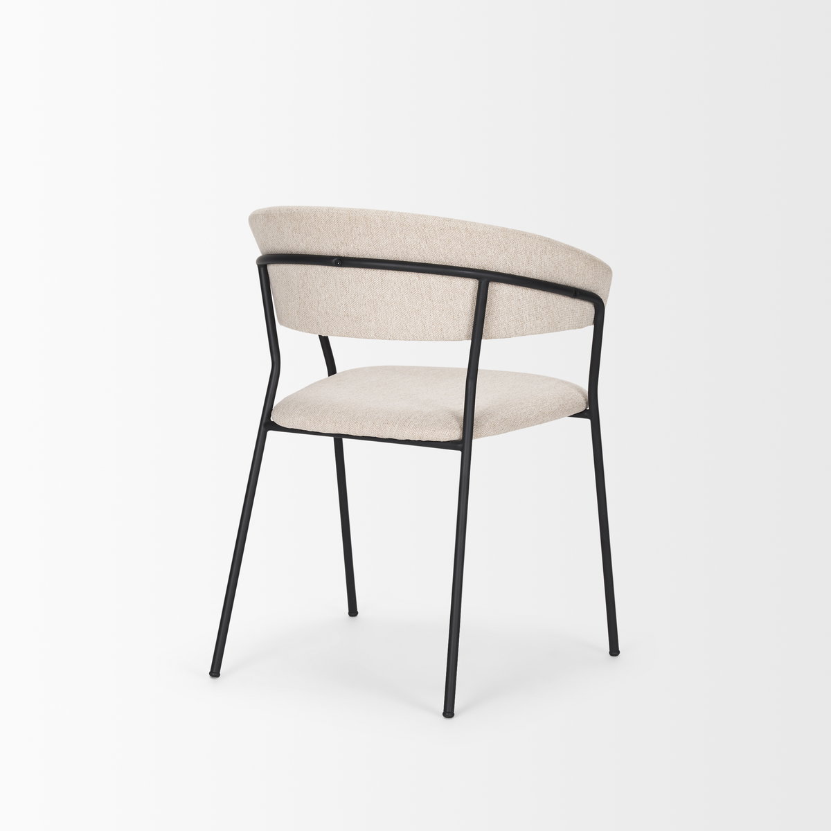 Carolyn Contoured Back Dining Side Chair | Oatmeal Fabric with Metal, Dining Chair by Mercana, 20.5" length x 23.75" width x 31" height View 10