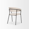 Carolyn Dining Chair with Oatmeal Fabric & Matte Black Metal, by Mercana, 20.5" length x 23.75" width x 31" height thumbnail 9