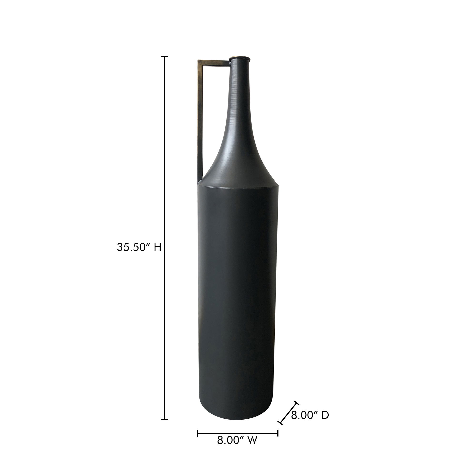 Argus Metal Vase Black large image 