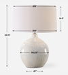 Dribble White Glaze Table Lamp thumbnail 2