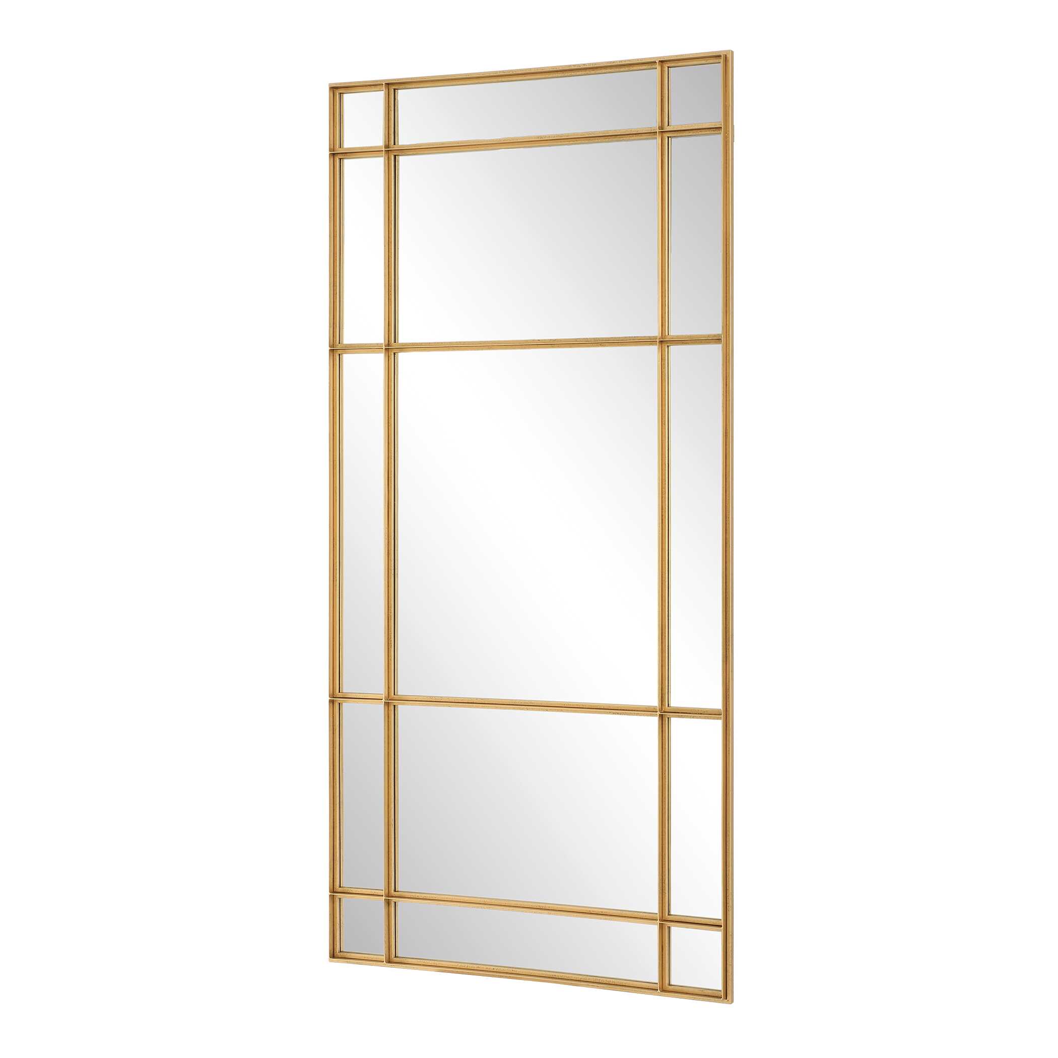 Spurgeon Gold Window Mirror, by Uttermost, 39.37" width x 79.75" height x 1.87" depth View 5