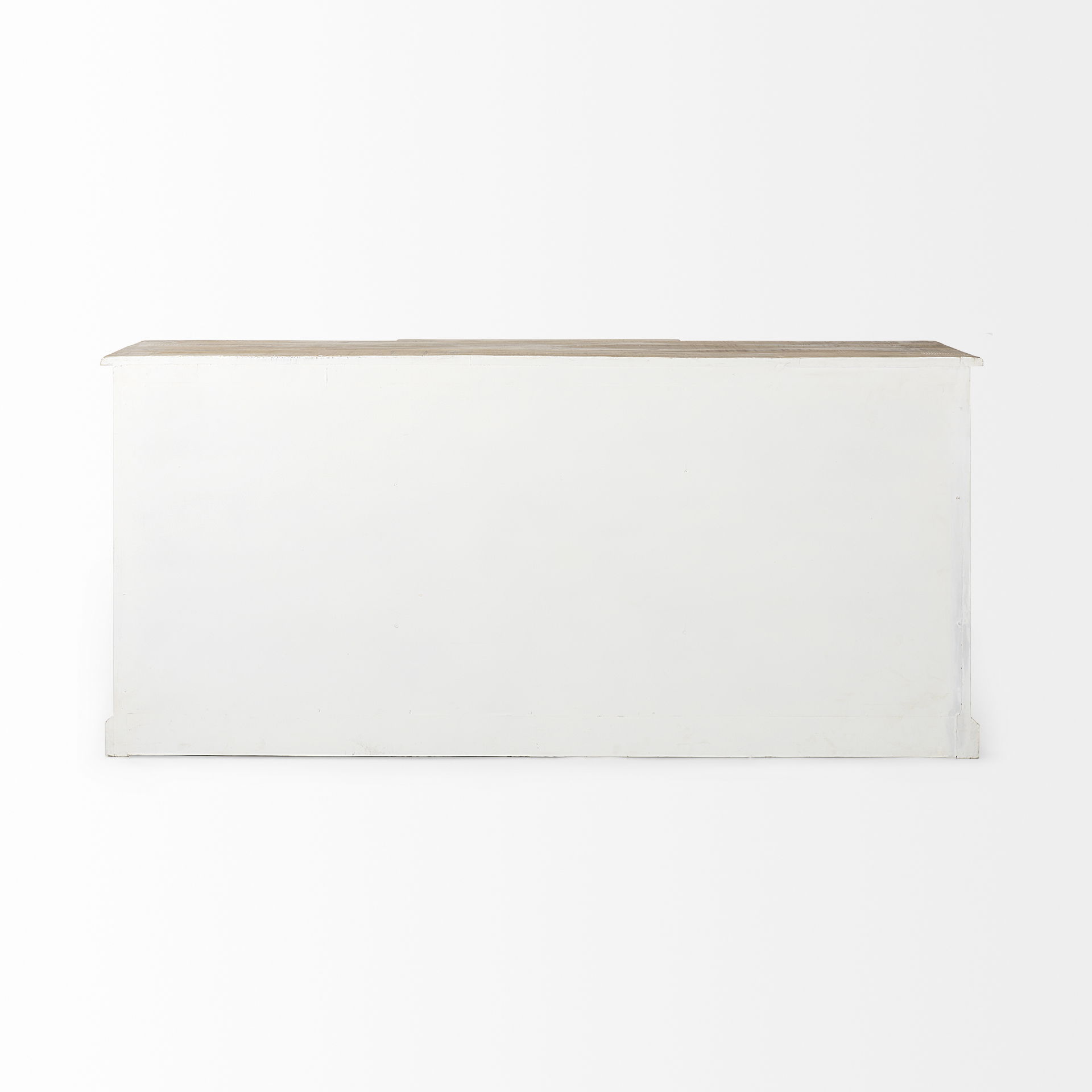 Bourchier 75x21 White/Black Solid Wood Frame Brown Top 4 Drawer 2 Glass Cabinet Buffet large image 