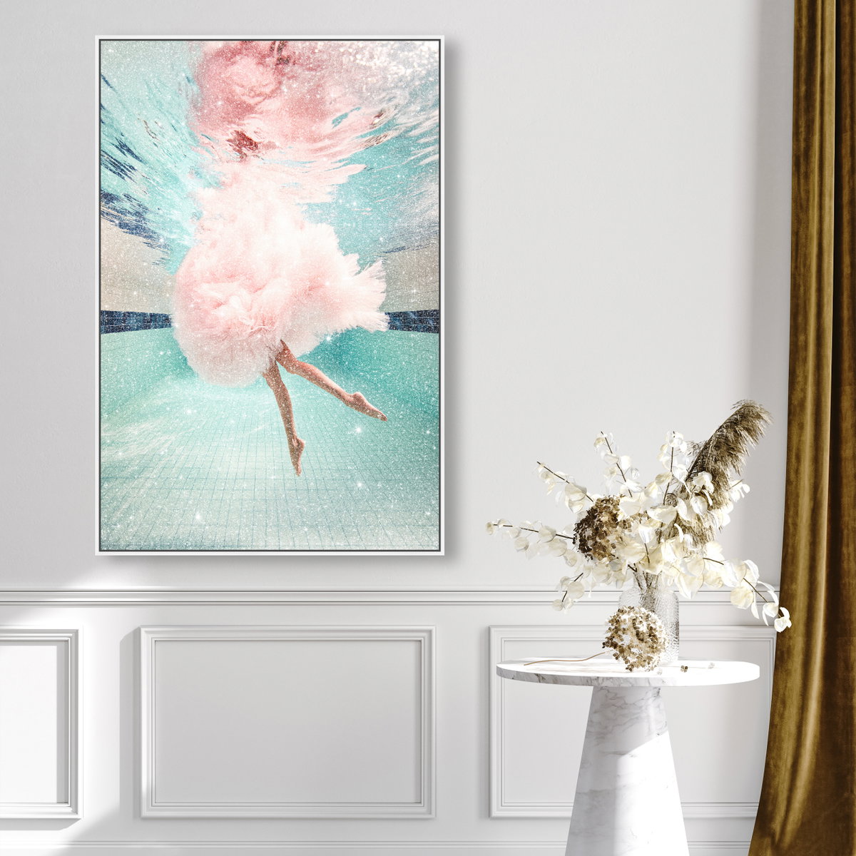 Aquatic Ballerina I (Diamond Dust), Art by Oliver Gal,  30x45 View 3