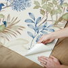 Handpainted Songbird Green & Blue Peel & Stick Wallpaper thumbnail 4