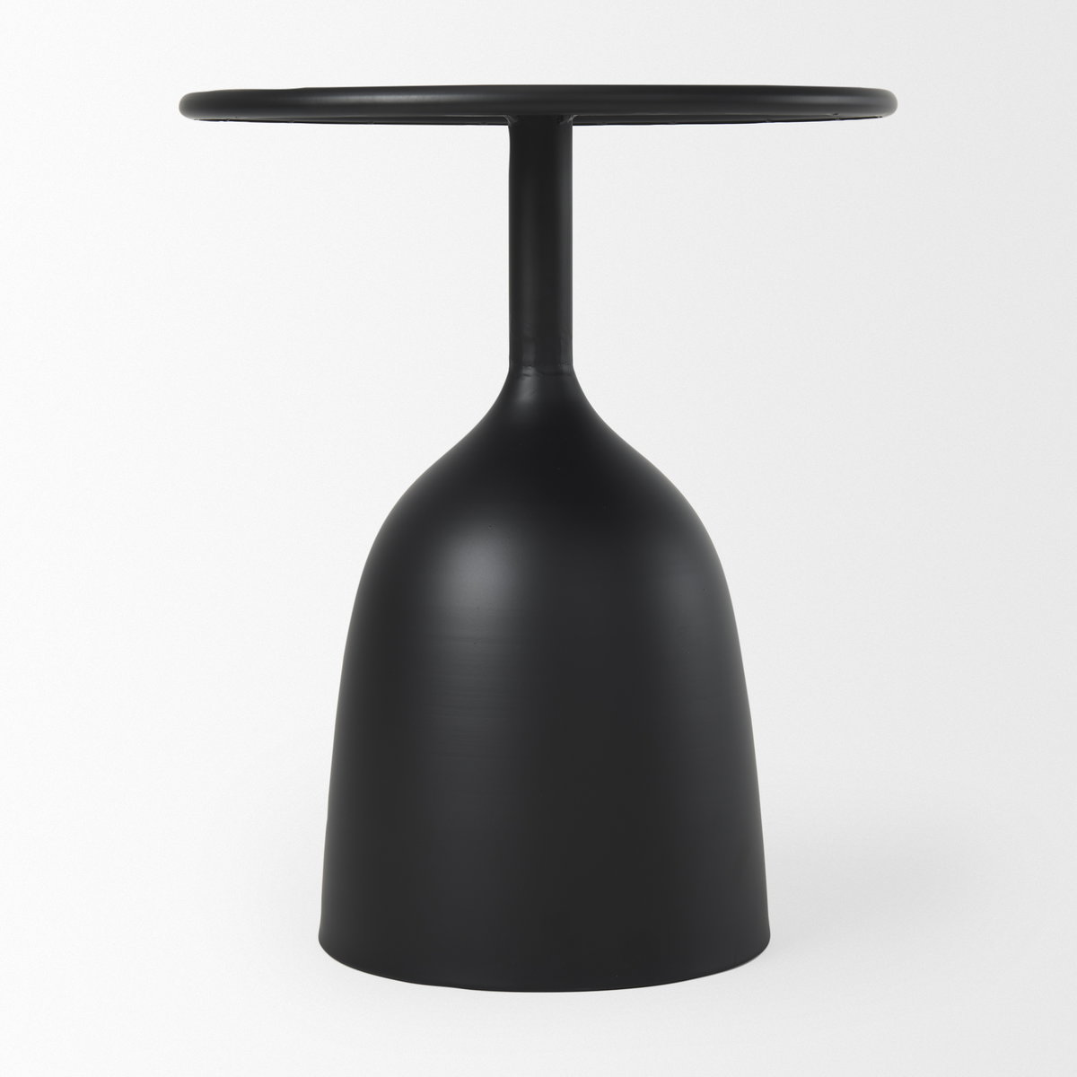 Talulla  Matte Black Metal Accent Table, Side & End Table by Mercana, 16.54" length x 16.54" width x 19.69" height View 3