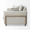 Roy II Frost Gray Upholstered and Brown Wood Frame Arm Chair thumbnail 4