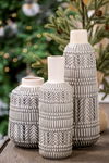 Riker I Small Dark Gray Cream Ceramic Vase thumbnail 1
