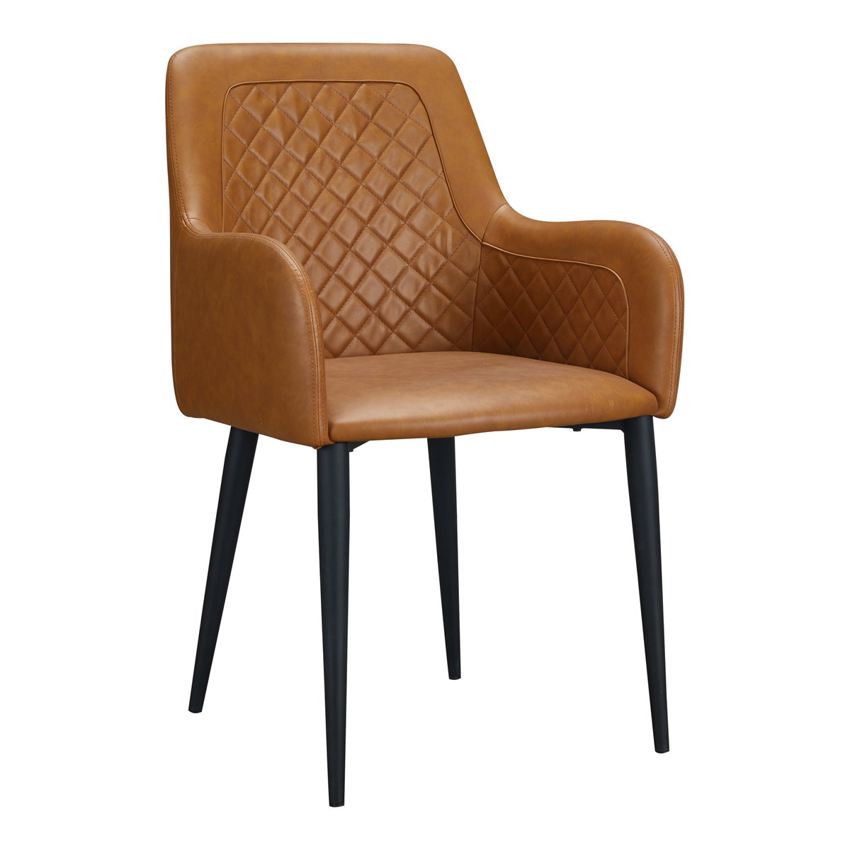 Cantata Dining Chair Tawny Vegan Leather - Set Of Two, by Moe's Home, 22" width x 34.6" height x 23" depth View 5