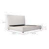 Luzon King Bed Tall Headboard Light Grey thumbnail 12