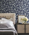 Dahlia Trail Navy Wallpaper, by York Wall, 27' length x 2'3" width x 0.02" depth thumbnail 2