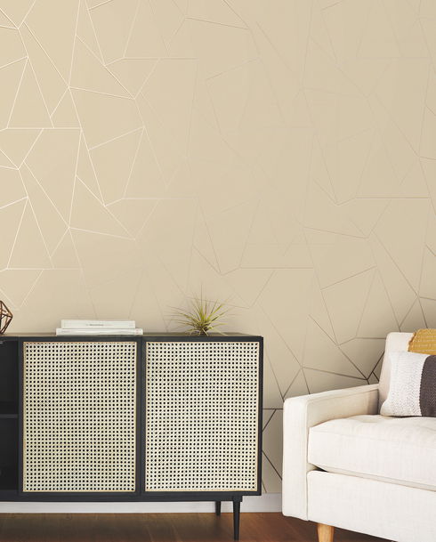 Nazca Almond & Gold Wallpaper