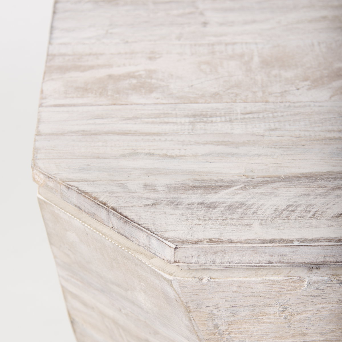 Esagono Octagonal Reclaimed Wood End/Side Table with Storage, Side & End Table by Mercana, 19" length x 19" width x 20.5" height View 8