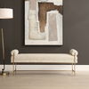 Bolster Pearl White Bench, Furniture by Uttermost, 60.5" width x 23" height x 16" depth thumbnail 2