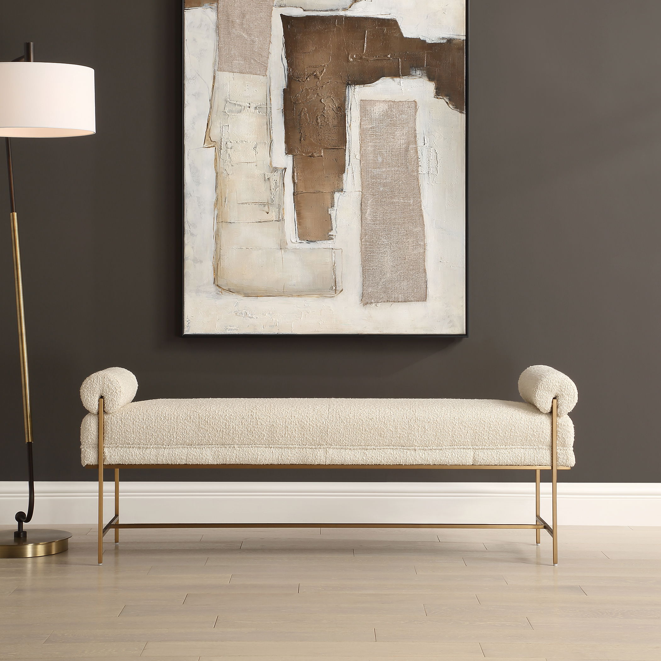Bolster Pearl White Bench large image 