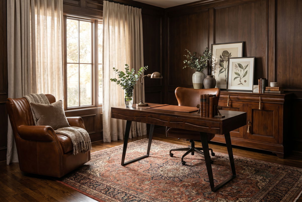 Genius Empire Desk, by Sarreid, 2'4" length x 5'3" width x 2'8" height View 14