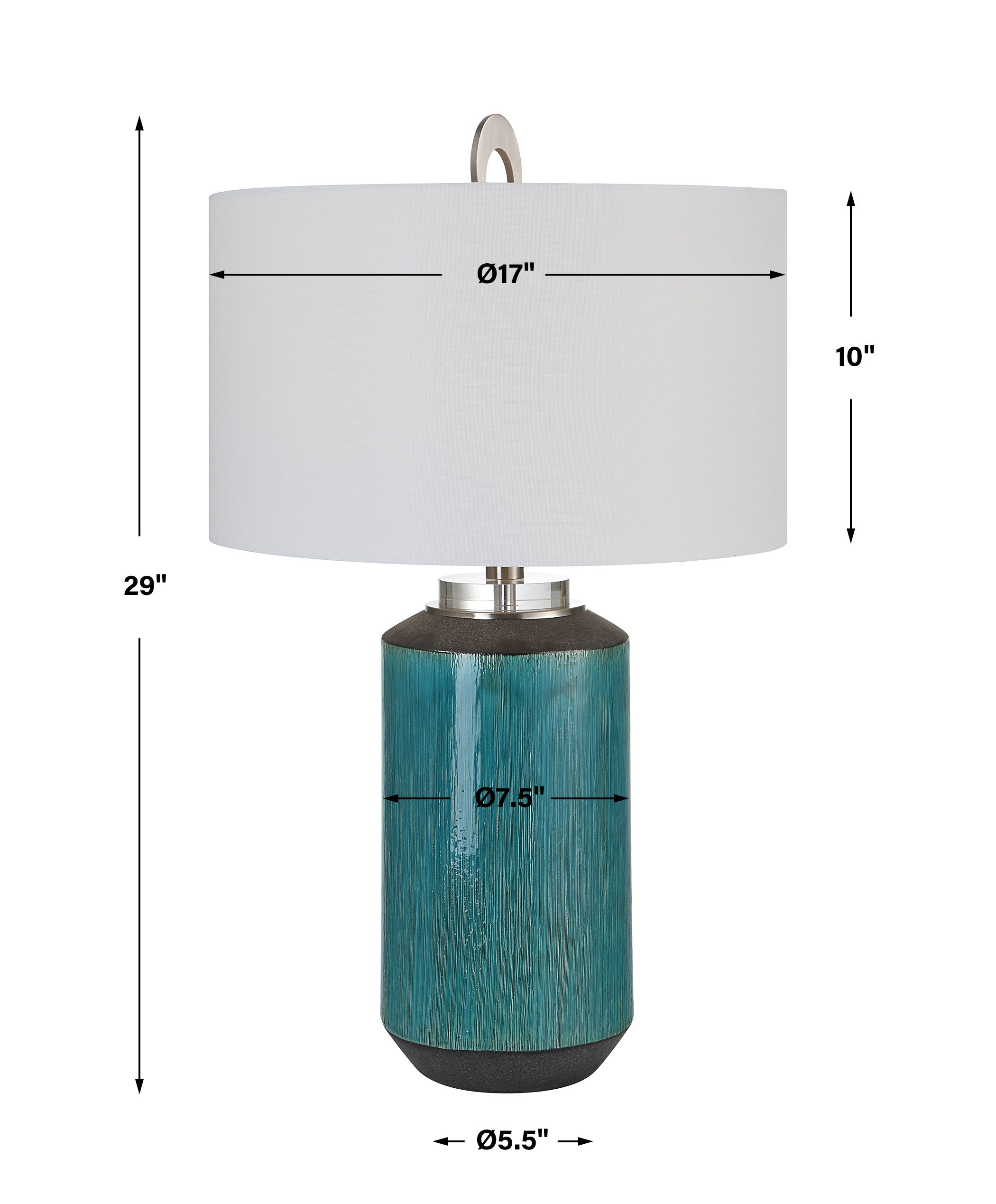 Maui Aqua Blue Table Lamp large image 