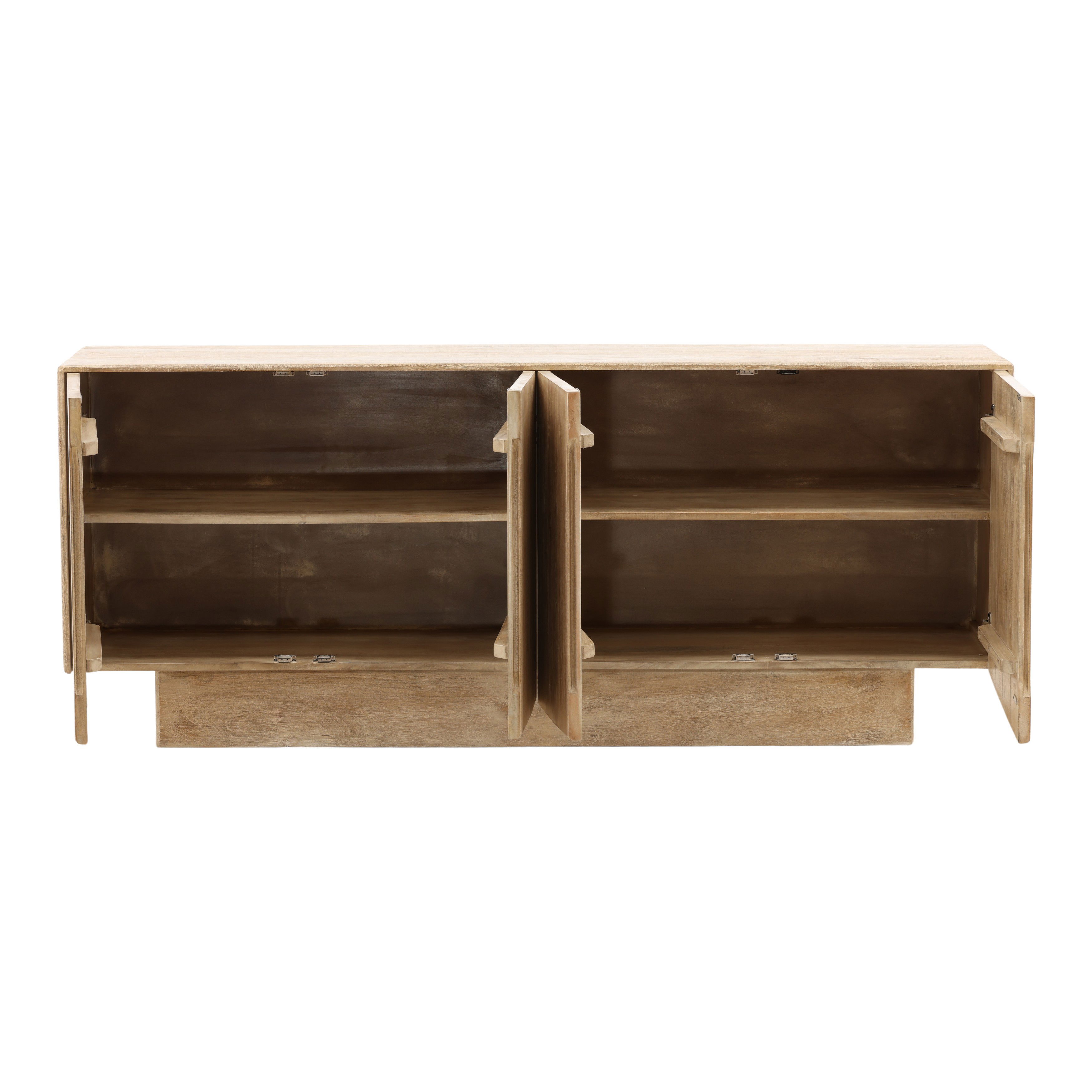 Hartland Sideboard Light Natural, Sideboards & Buffet by Dovetail, 78" width x 32" height x 18" depth View 5