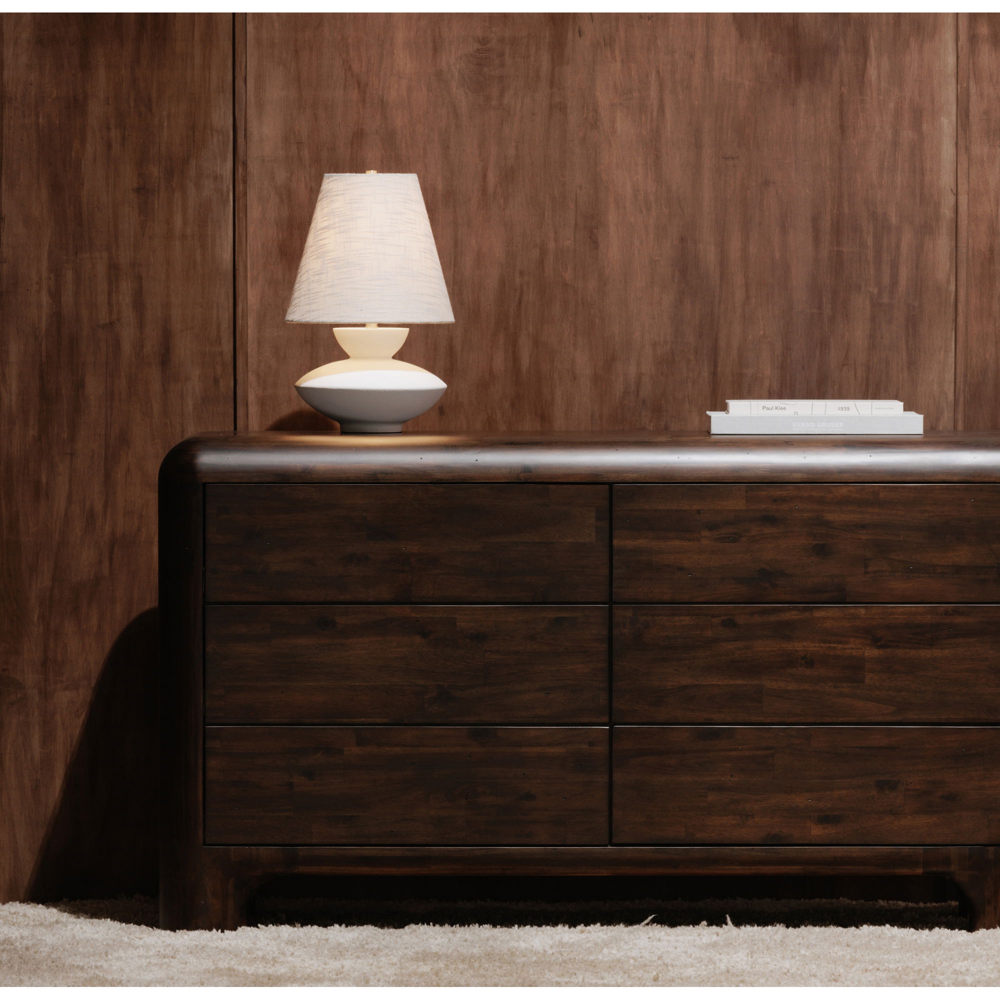 Dell Table Lamp Pearled White large image 