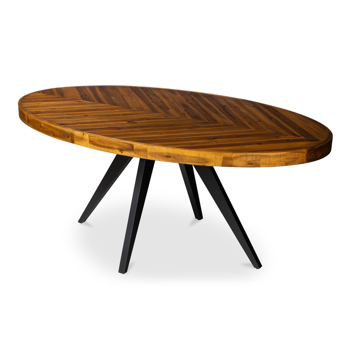 Parq Oval Dining Table Amber, by Moe's Home, 72" width x 30.5" height x 42.5" depth View 3