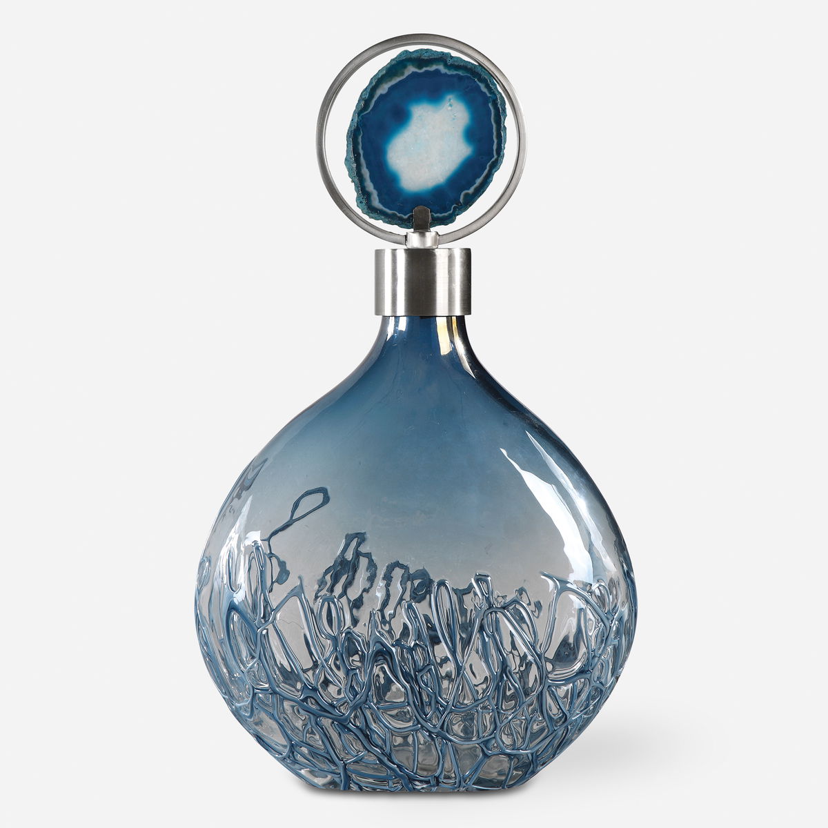 Rae Sky Blue Vase, by Uttermost, 10.5" width x 18.5" height x 4" depth View 1