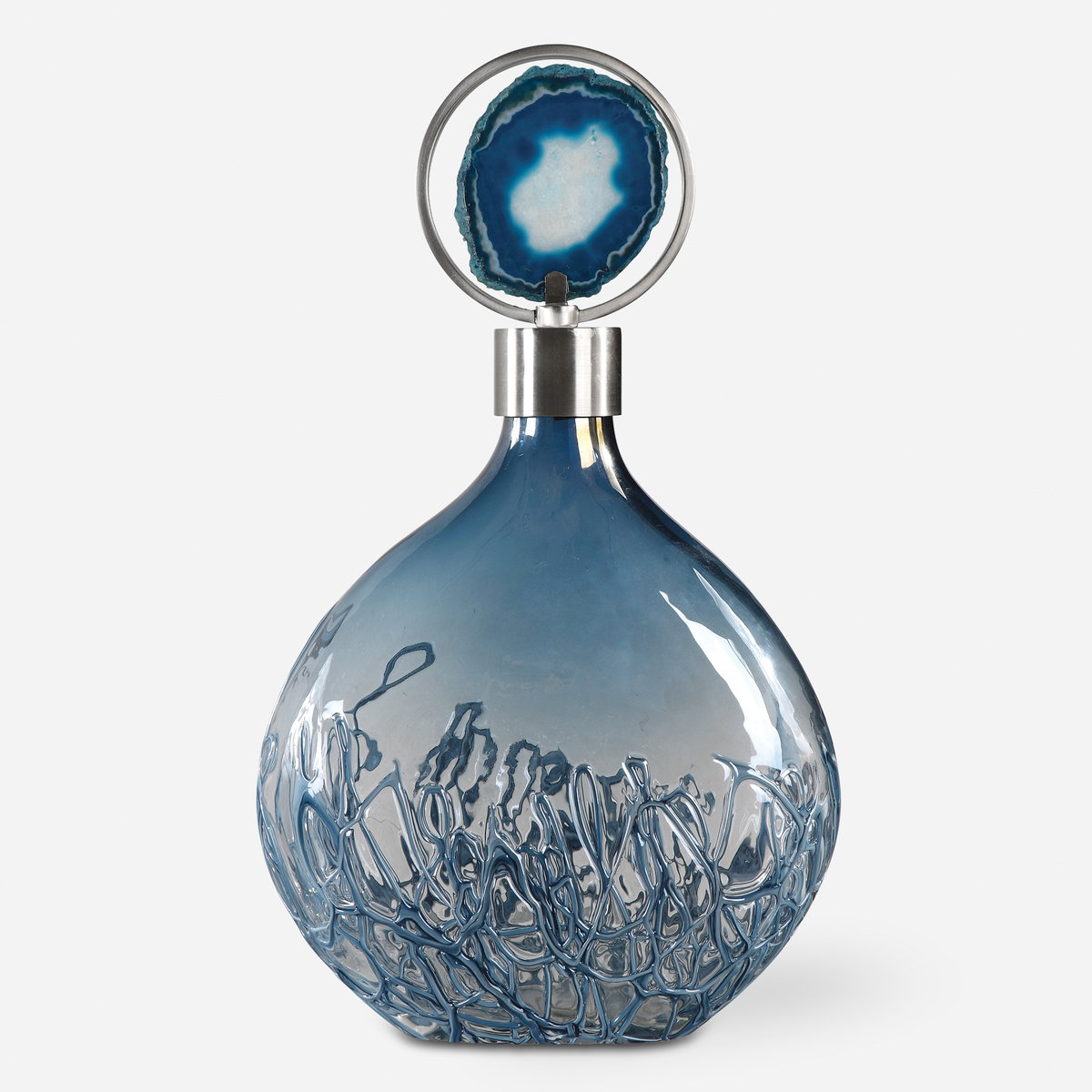 Rae Sky Blue Vase, by Uttermost, 10.5" width x 18.5" height x 4" depth View 1