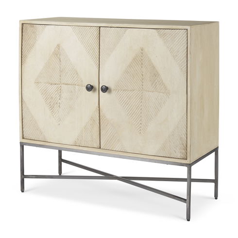 Hogarth  2 Door Blonde Wood Accent Cabinet