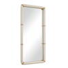 Cyprus White Leather Mirror, by Uttermost, 22" width x 44" height x 2.5" depth thumbnail 4