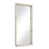 Cyprus White Leather Mirror, by Uttermost, 22" width x 44" height x 2.5" depth thumbnail 4
