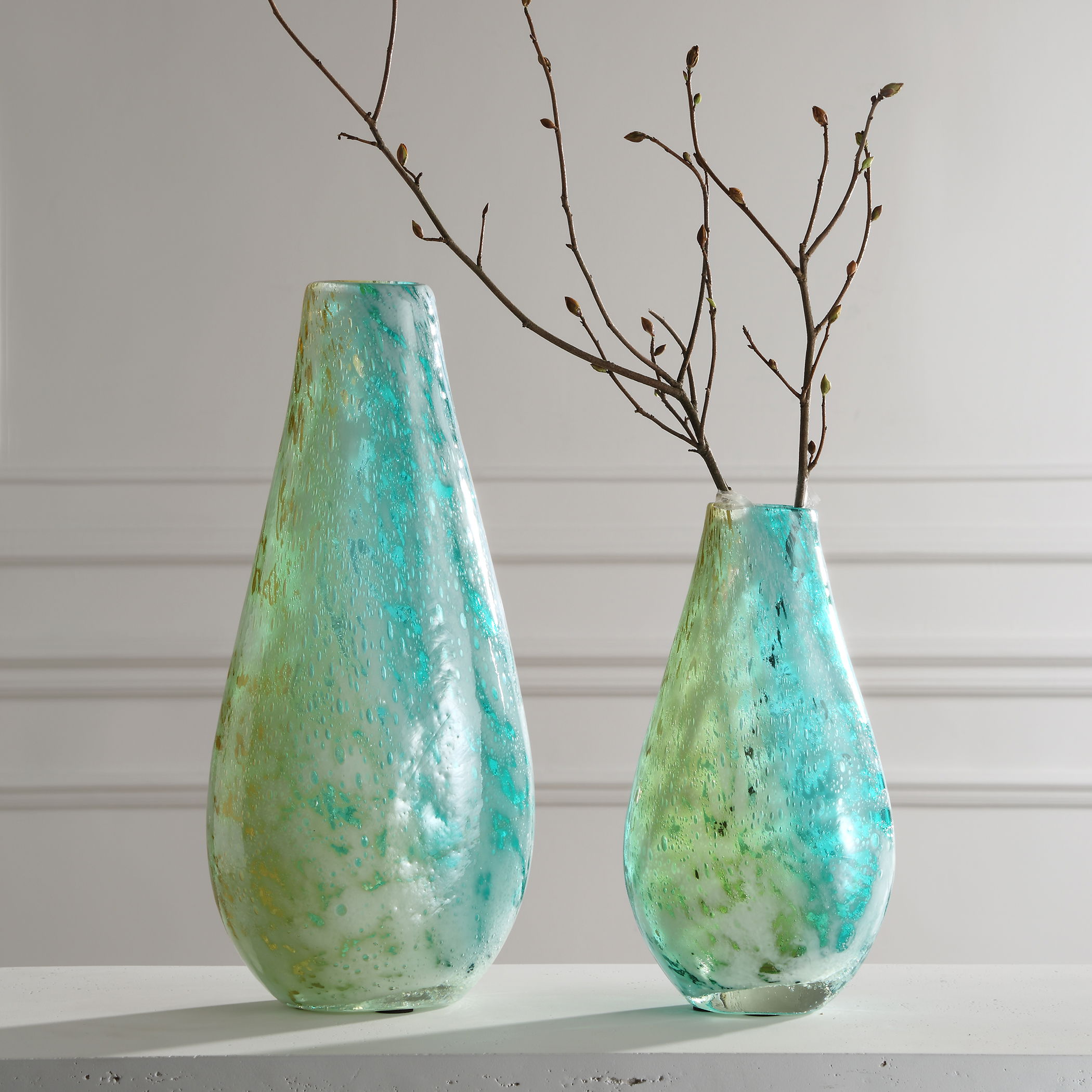 High Tide Glass Vases, S/2 large image 