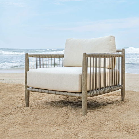 Borneo White Outdoor Lounge Chair