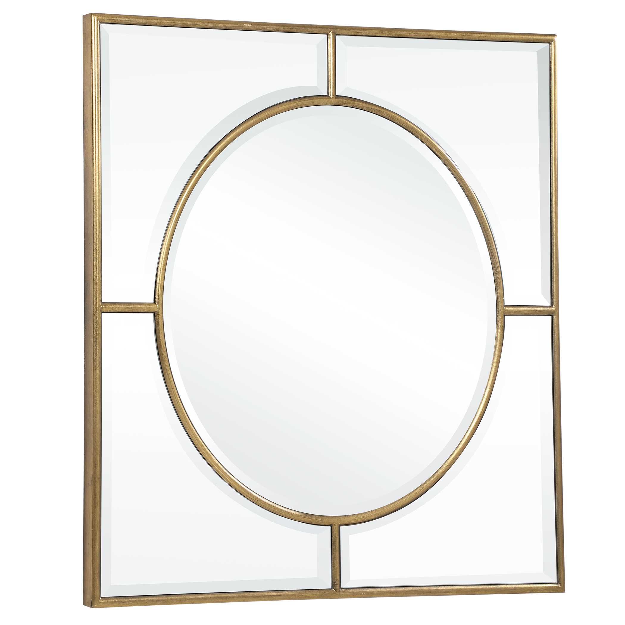 Stanford Gold Square Mirror, by Uttermost, 48" width x 48" height x 1.75" depth View 5