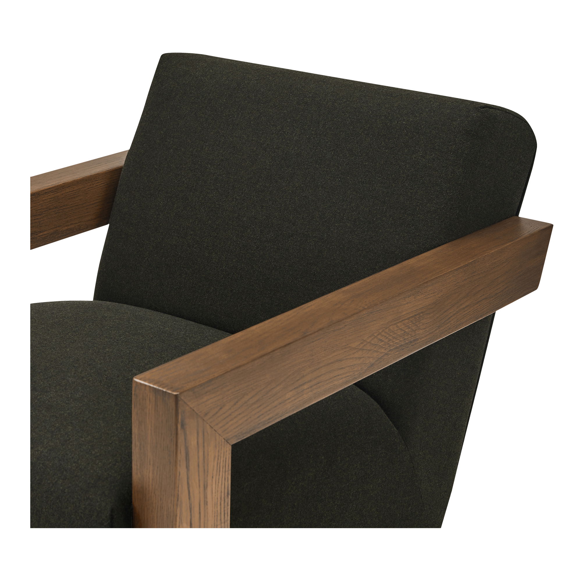 Garnet Lounge Chair Olive Wool Blend large image 