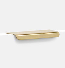 Online Designer Bathroom Large Drawer Edge Pull, 6" - Satin Brass