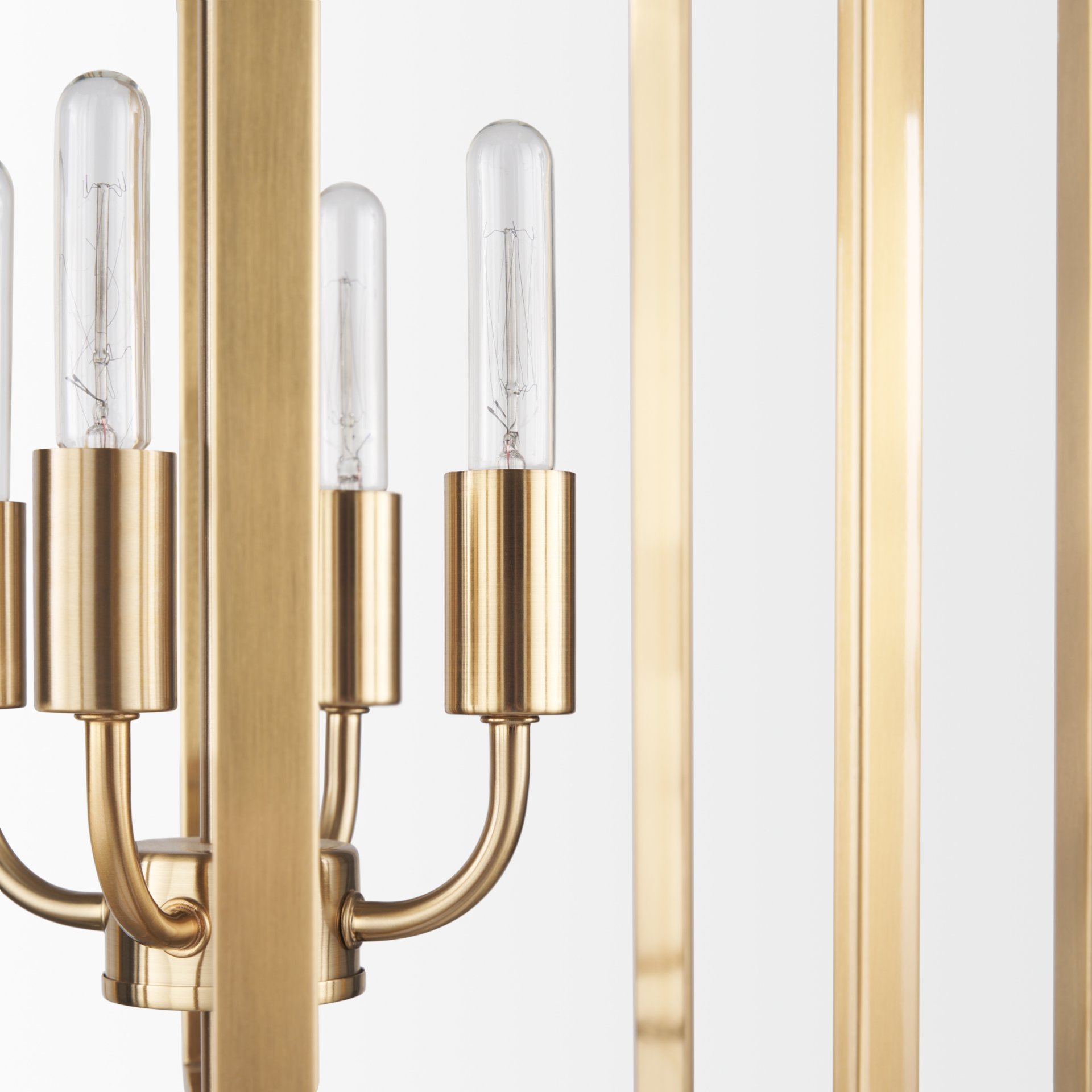 Colleen Antiqued Gold Metal 4-Light Chandelier, by Mercana, 23.62" length x 23.62" width x 29.92" height View 7