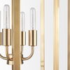 Colleen Antiqued Gold Metal 4-Light Chandelier, by Mercana, 23.62" length x 23.62" width x 29.92" height thumbnail 7