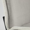 Inala White Fabric Seat Black Metal Frame Dining Chair thumbnail 9