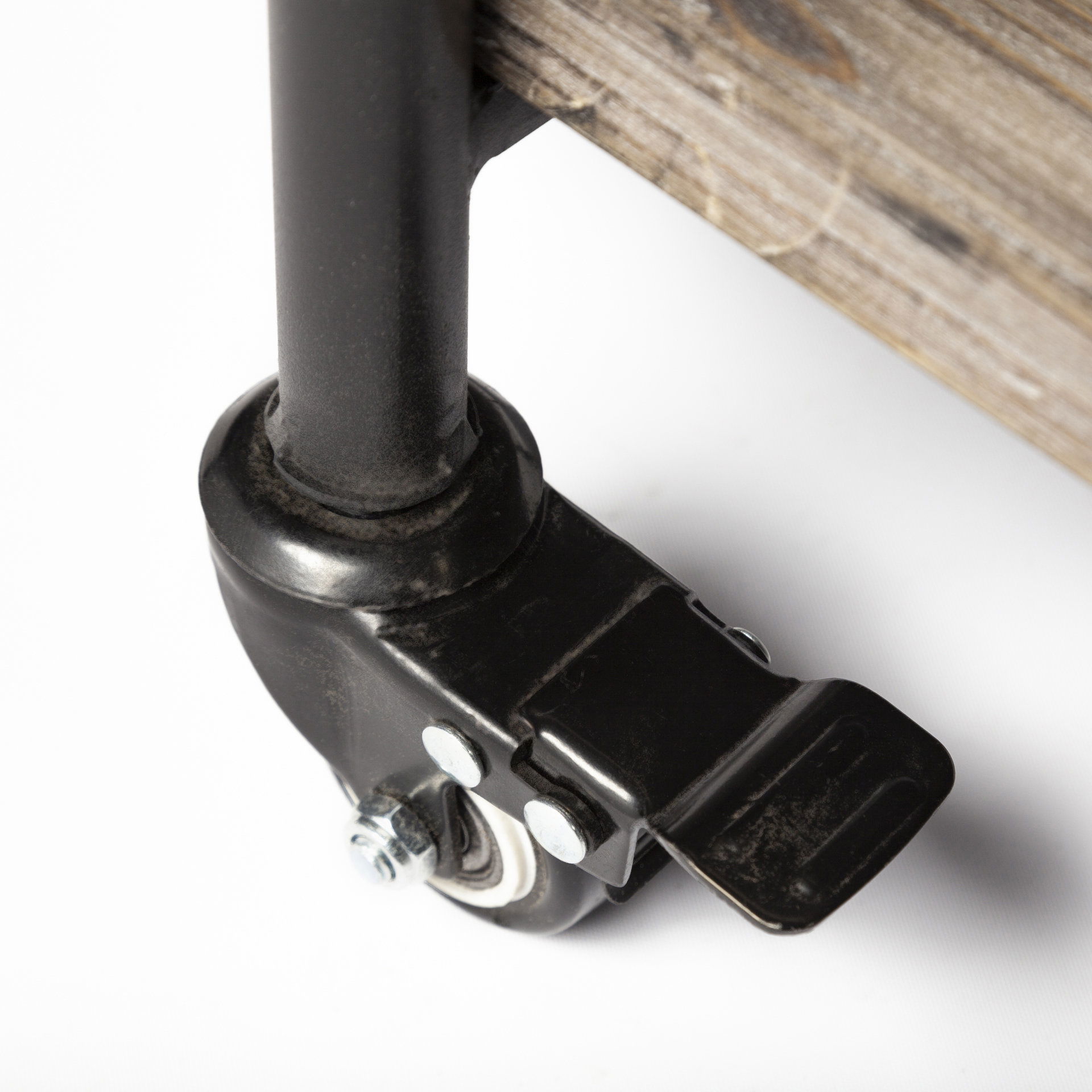 Marlon Black Metal Frame Two Tier Shelves with Stemware holder Bar Cart, Bar Carts & Cabinet by Mercana, 34.65" length x 15.35" width x 34.25" height View 12