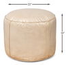 Soccerball Stool, Taupe Leather, Seating by Sarreid, 22" length x 22" width x 18" height thumbnail 13