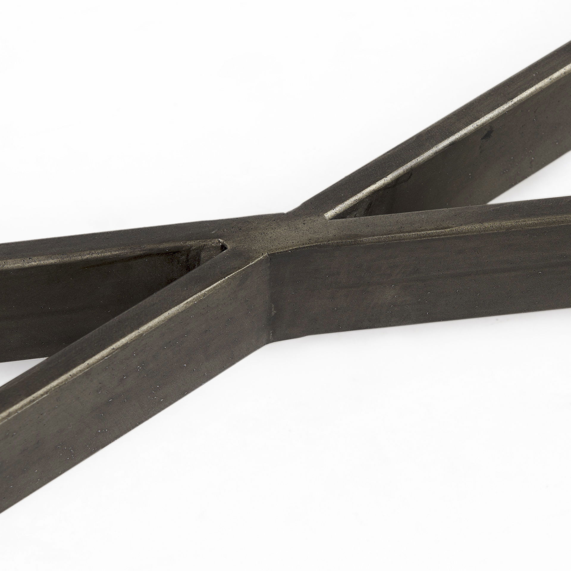 Faye 50L x 15W x 30H Medium Brown Wood with Antique Nickel Metal Base Console Table, by Mercana, 50" length x 15" width x 30" height View 8