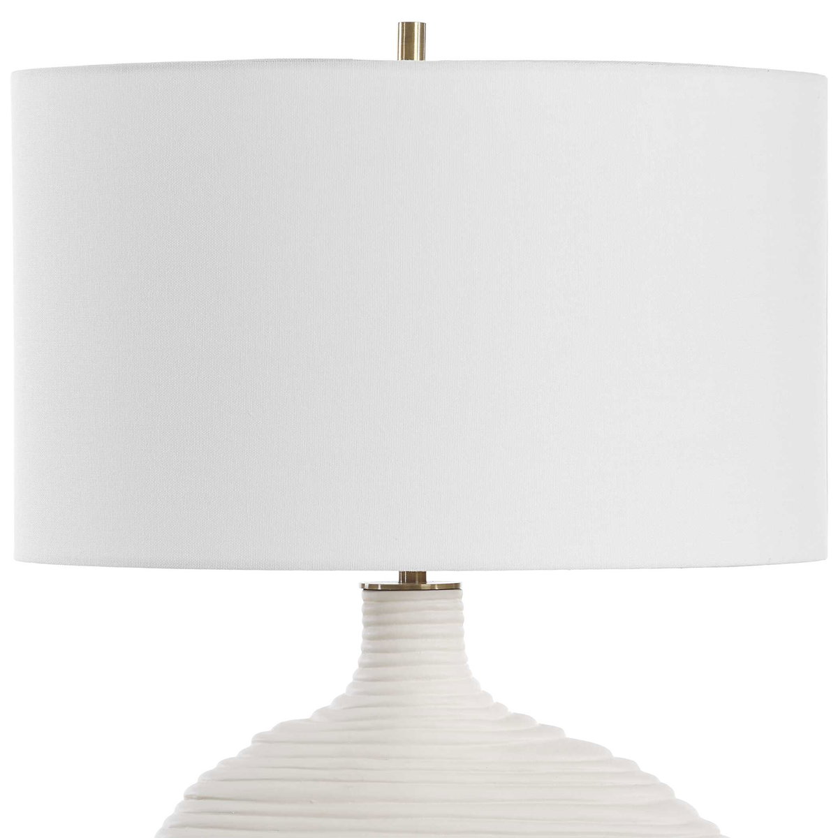 Duostacked Ceramic Table Lamp, by Uttermost, 14.5" width x 24.25" height x 4.25" depth View 8