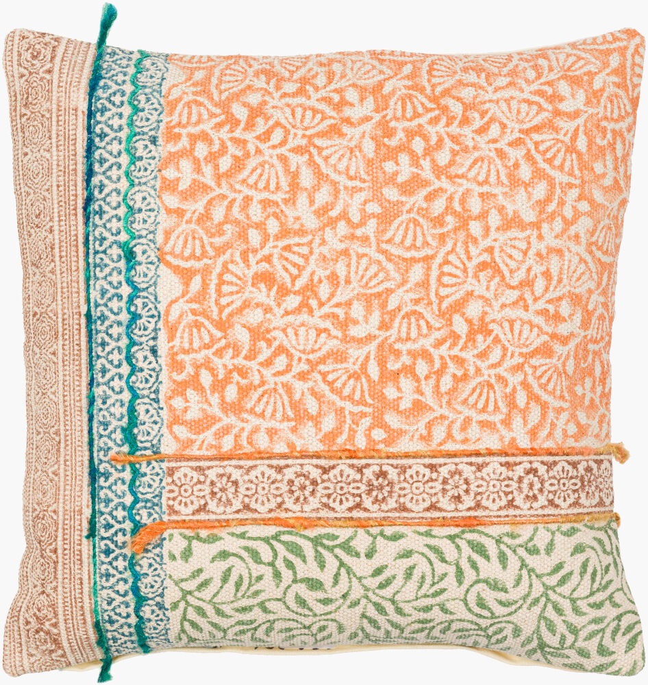 Sanga Lumbar Pillow Down, Decorative Pillow by Surya, 14" length x 22" width