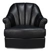 Scoth Swivel Chair In Distilled Lthr,Blk, Seating by Sarreid, 35" length x 39" width x 35" height thumbnail 2