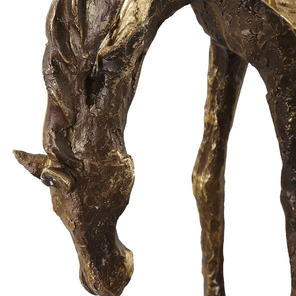 Openly Grazing Horse Sculpture, Decorative by Uttermost, 13" width x 13" height x 3.75" depth View 7