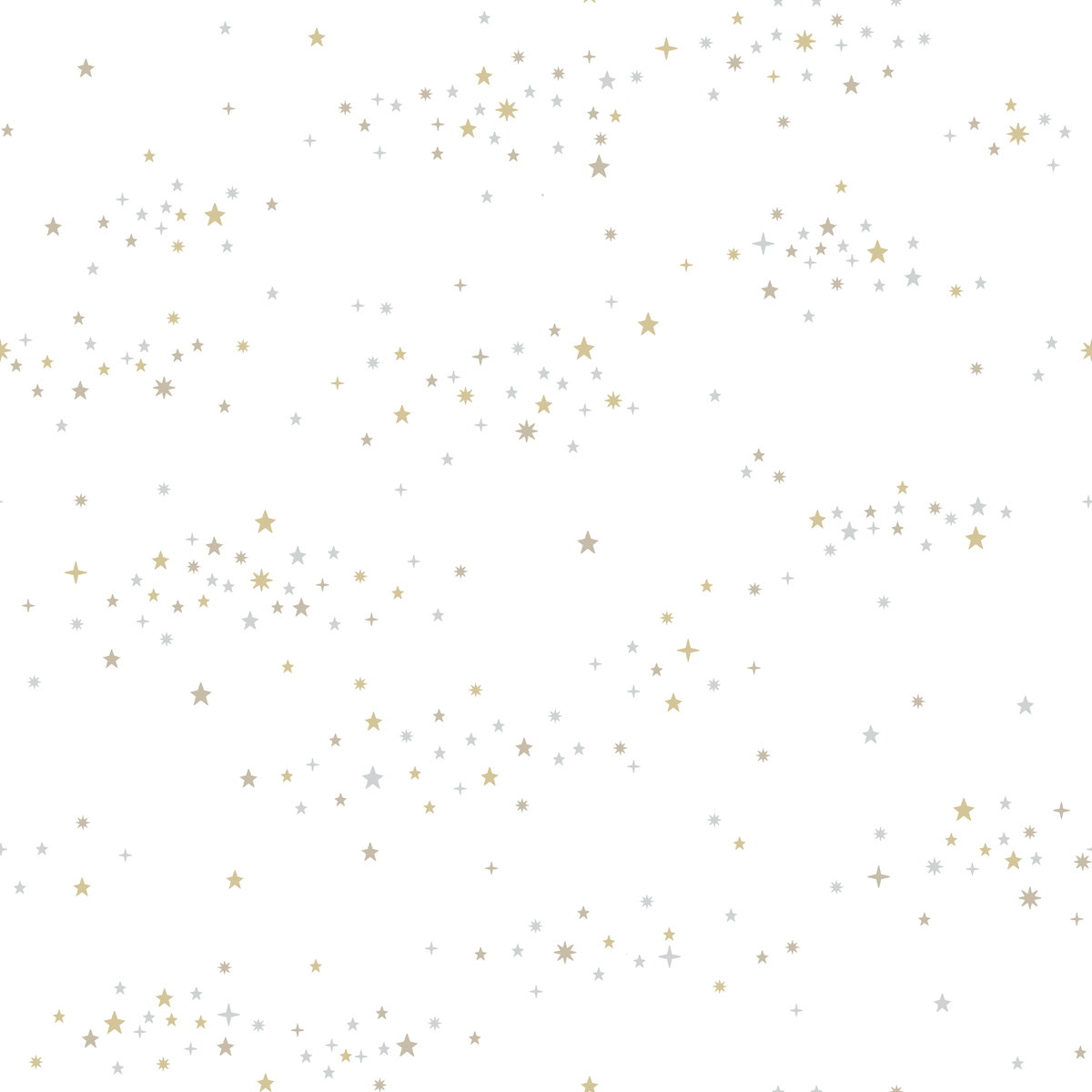 Starlight, Star Bright Silver & Gold Peel & Stick Wallpaper, by York Wall, 20' length x 1'8.5" width x 0.02" depth View 1