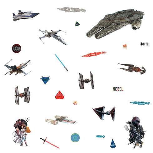 Star Wars Episode Ix Galactic Ships Wall Decals