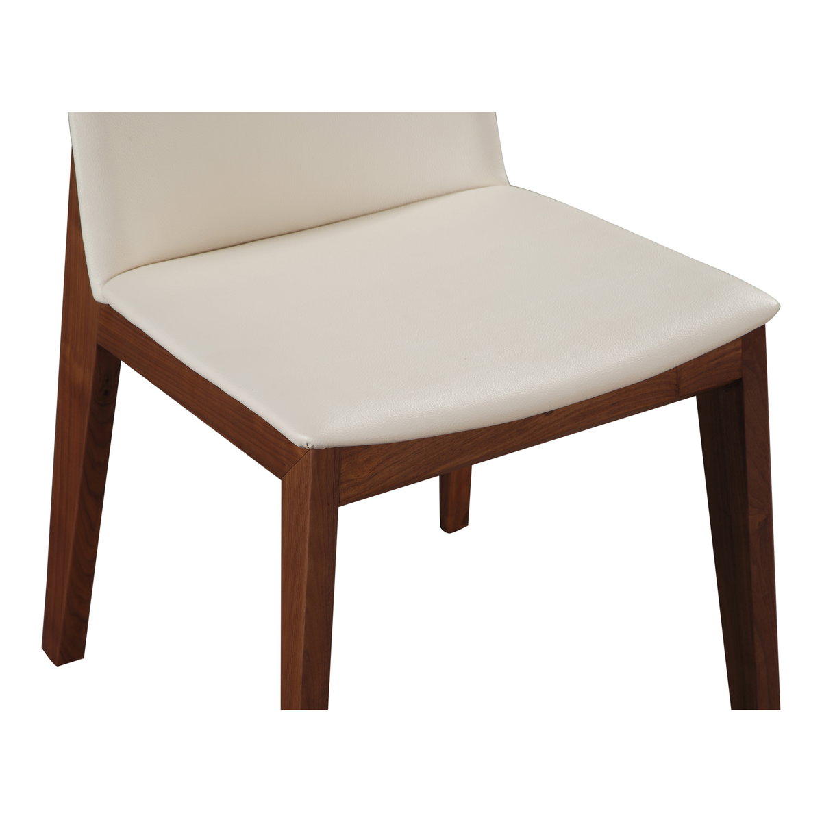 Deco Dining Chair Cream White Pvc - Set Of Two, by Moe's Home, 21" width x 31" height x 21" depth View 6
