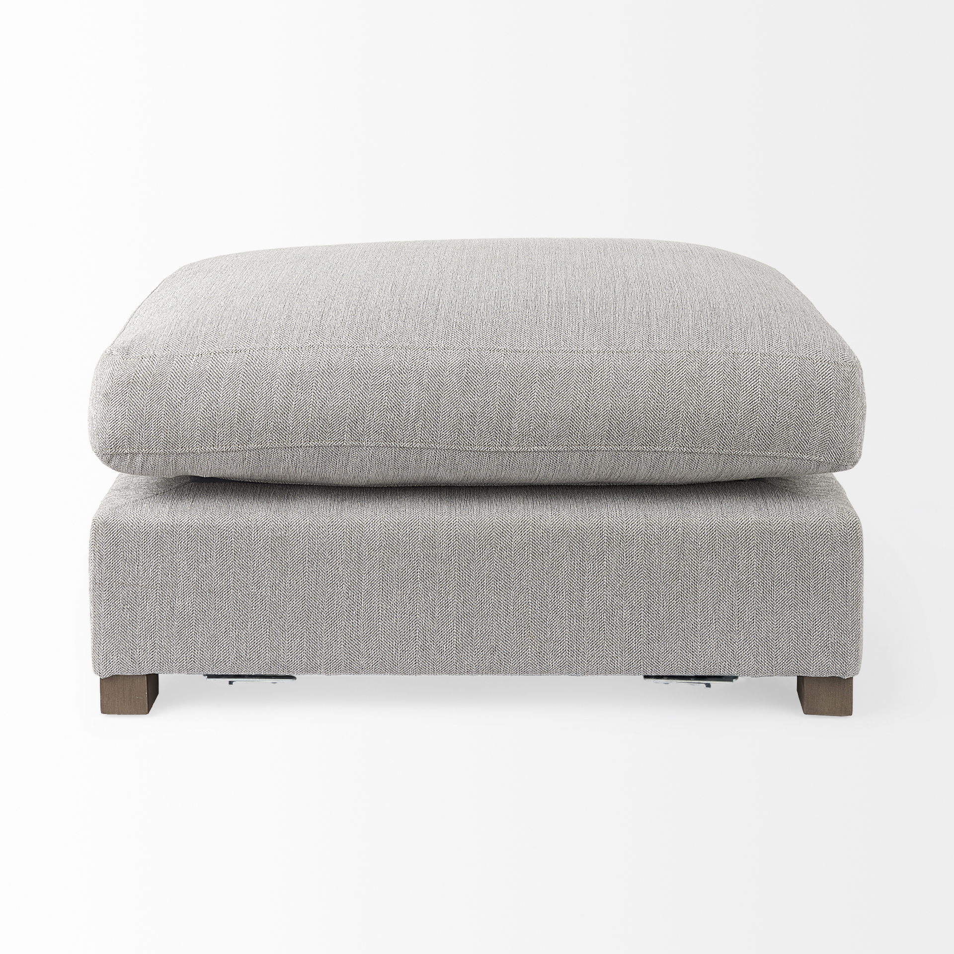 Valence  Light Gray 2/3 Ottoman Sectional Piece, Sectional Sofa by Mercana, 38.58" length x 25.98" width x 17.72" height View 3